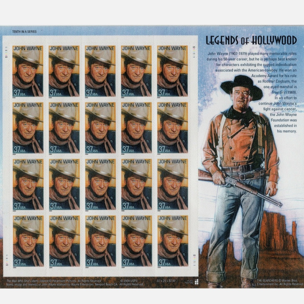 John Wayne Legends of Hollywood USPS Stamps